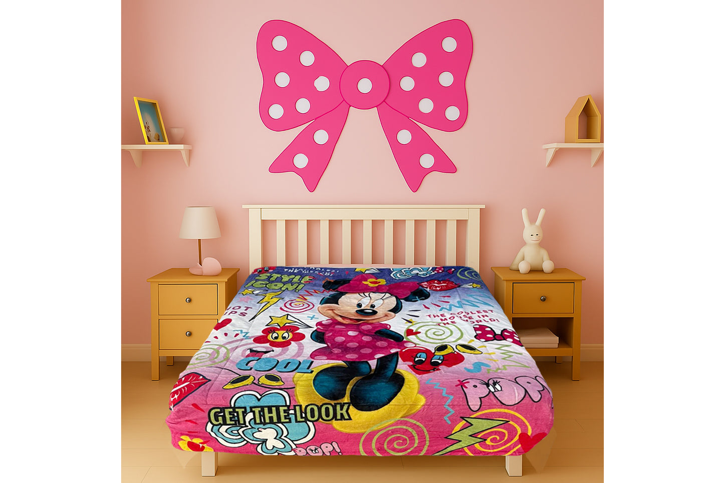 Cobertor de Personajes Matrimonial Para Niña