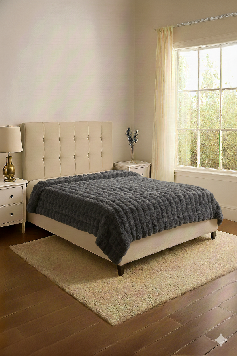 Frazada Pelo de Conejo Matrimonial