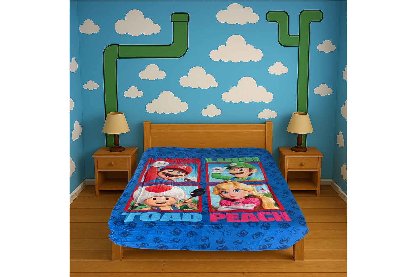 Cobertor de Personajes Matrimonial Para Niño