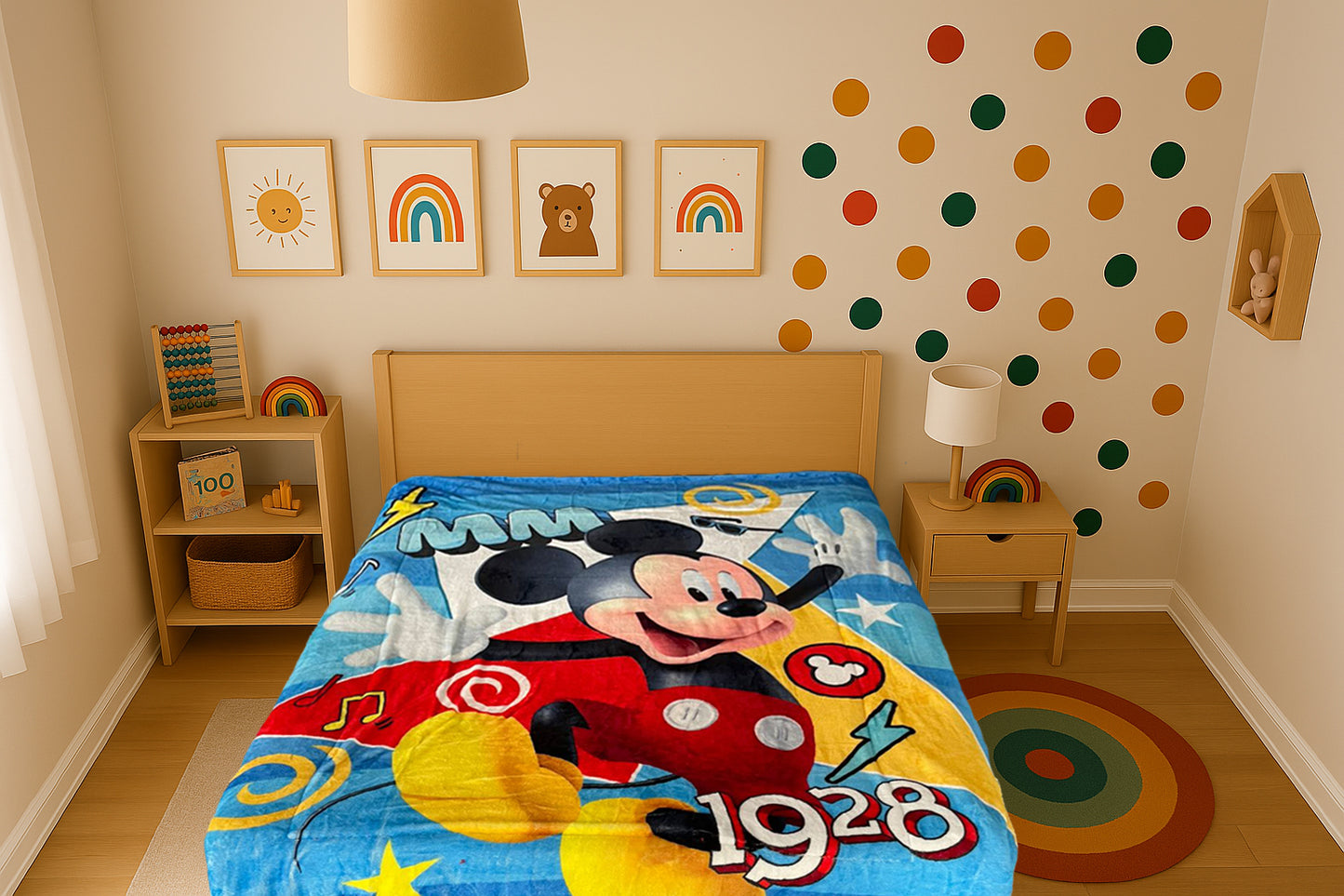 Cobertor de Personajes Matrimonial Para Niño