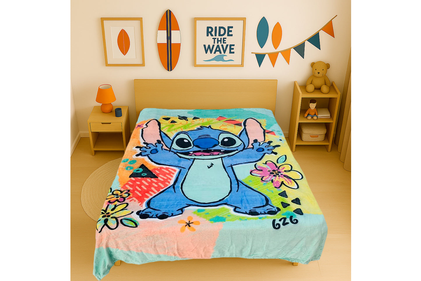 Frazada de Personajes Matrimonial Para Niña