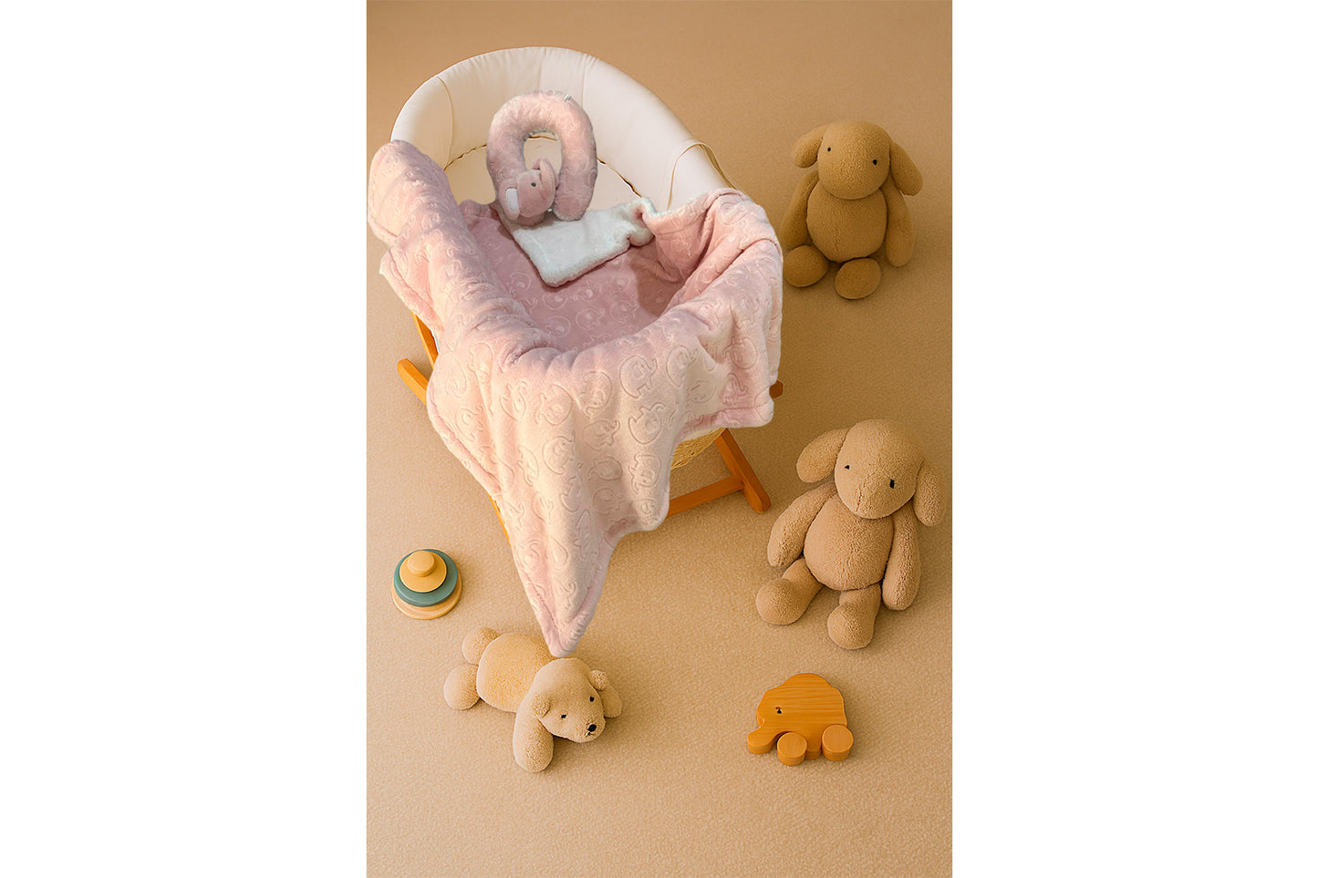 Frazada para Bebe con Cuellera de Peluche