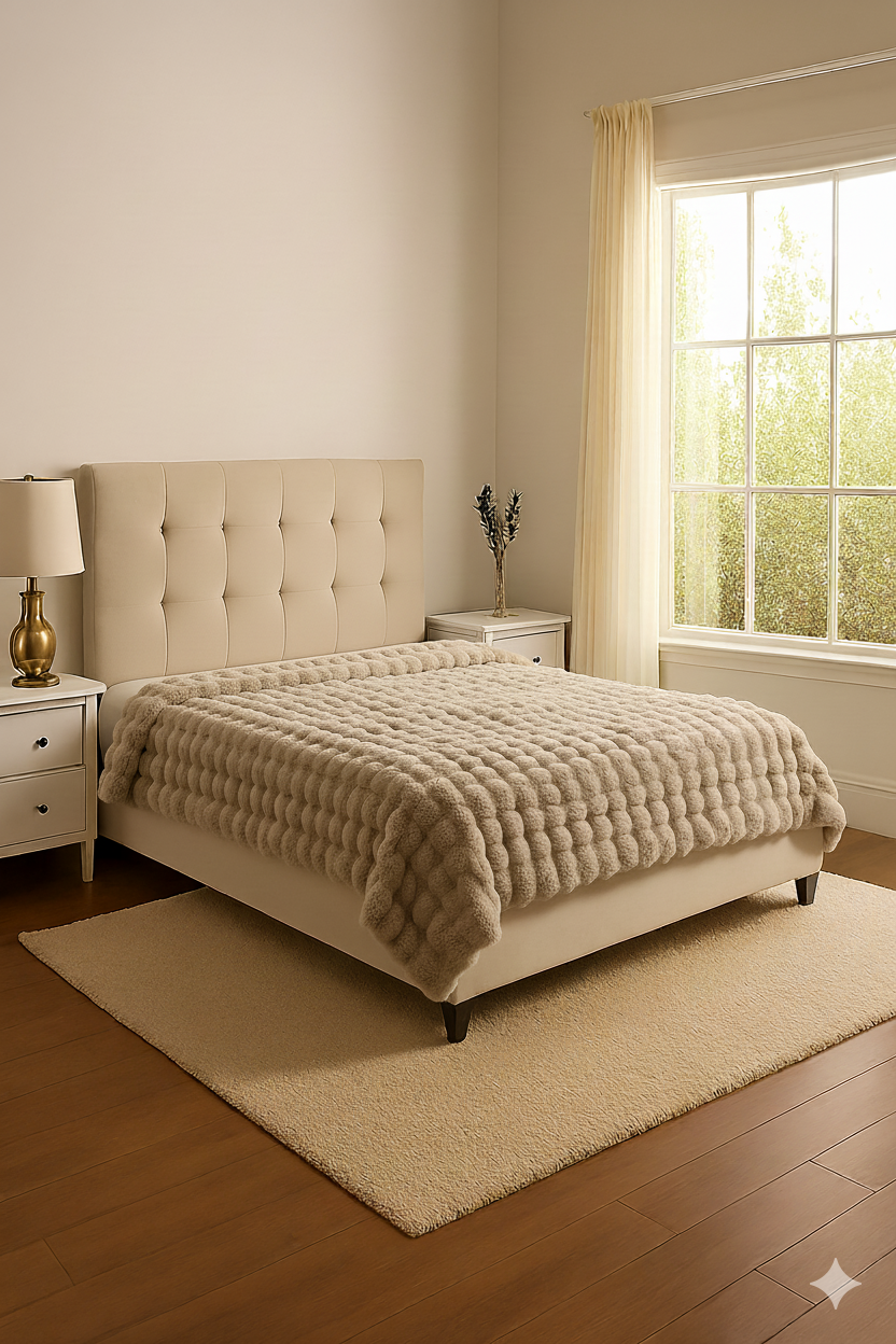 Frazada Pelo de Conejo Matrimonial