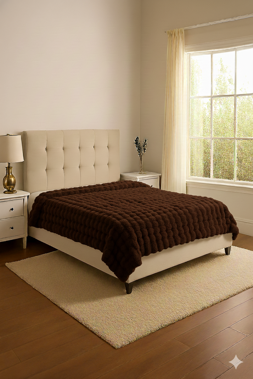 Frazada Pelo de Conejo Matrimonial