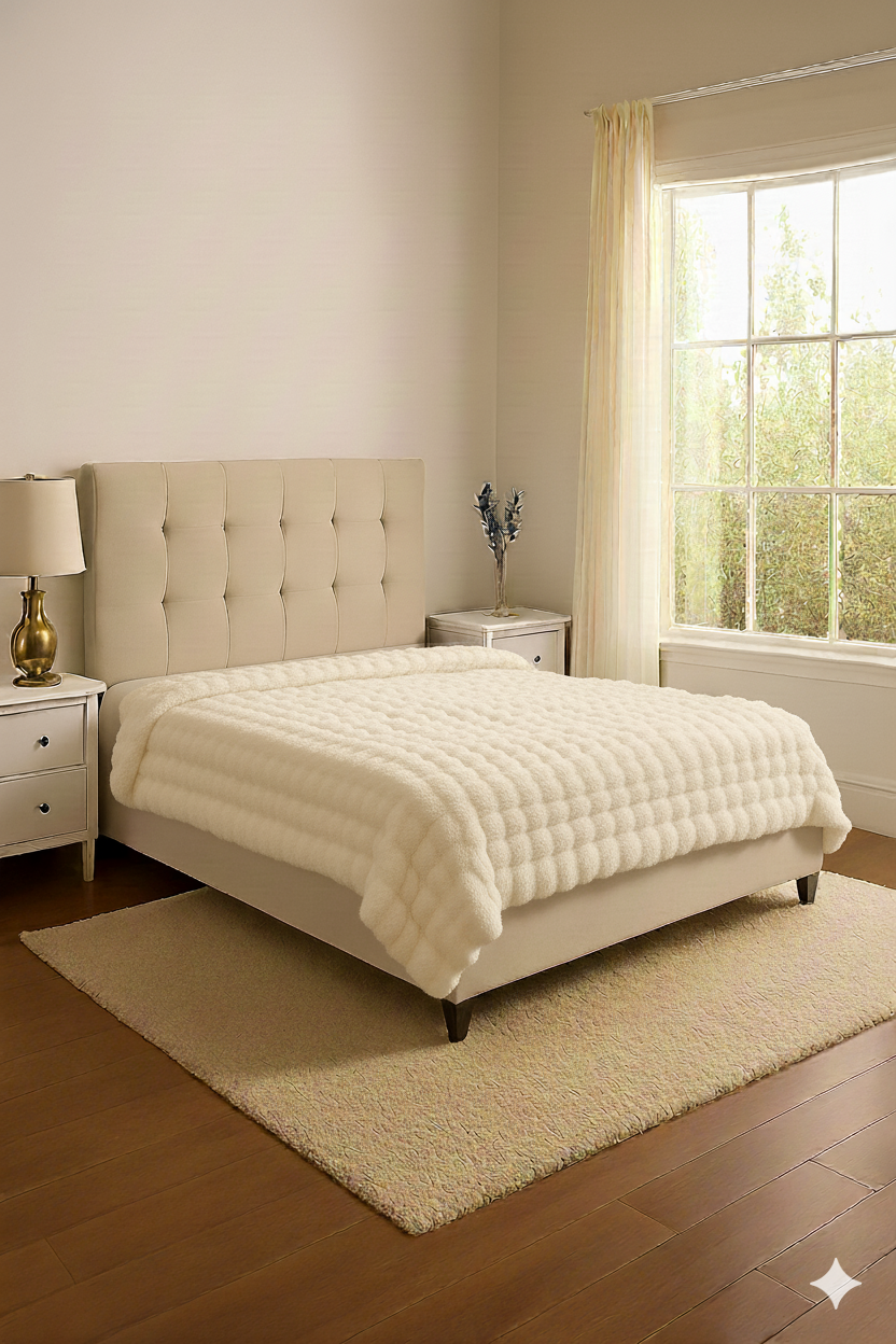 Frazada Pelo de Conejo Matrimonial