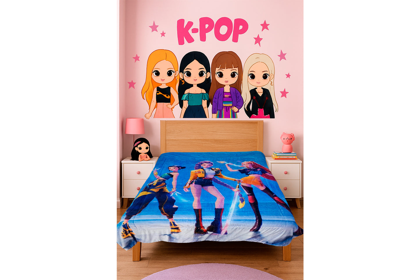 Cobertor de Personajes Matrimonial Para Niña